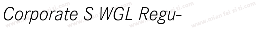 Corporate S WGL Regu字体转换